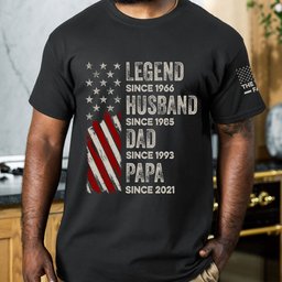 Legend, Husband, Dad And Grandpa Custom Family Name - Personalized Shirt - Photo 3