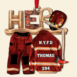Personalized Gifts For Firefighter Christmas Ornament Firefighter Uniform - Photo 2