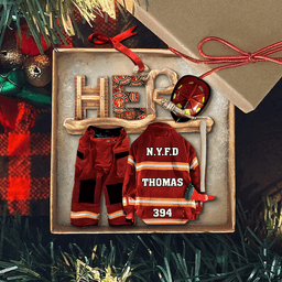 Personalized Gifts For Firefighter Christmas Ornament Firefighter Uniform - Photo 4