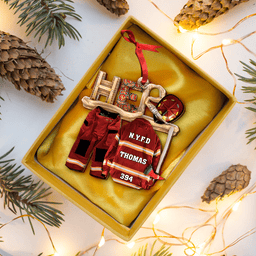 Personalized Gifts For Firefighter Christmas Ornament Firefighter Uniform - Photo 5