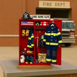 Firefighter’s Gear Locker Acrylic Plaque - Personalized Christmas Gifts For Firefighter - Photo 1