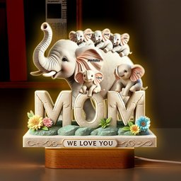 Personalized Christmas Gifts For Mom Elephant LED Light - Photo 2