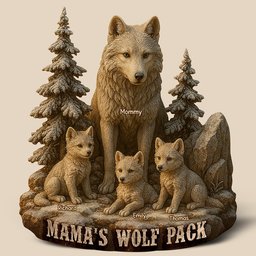 Mama’s Wolf Pack Christmas Decor – Personalized Gifts For Mom - Photo 3