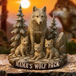 Mama’s Wolf Pack Christmas Decor – Personalized Gifts For Mom - Photo 2
