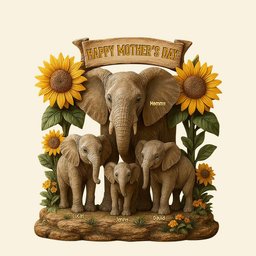 Elephant Mom Plaque - Personalized Christmas Gifts For Mom - Photo 5