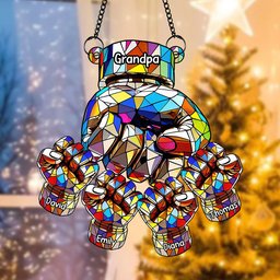Fist Bump Suncatcher Ornament - Personalized Gifts For Grandpa - Photo 3