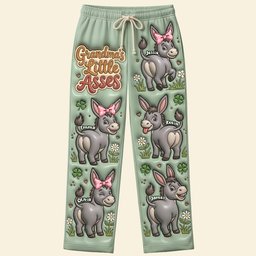Grandma Donkey Funny Pajama Pants - Personalized Gifts For Grandma and Mom - Photo 4