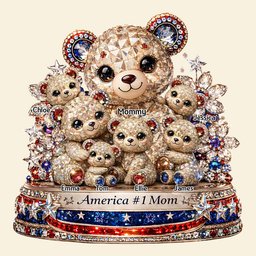 Mother Bear x America 250th Anniversary Acrylic Plaque - Personalized Gifts For Mothers - Photo 3