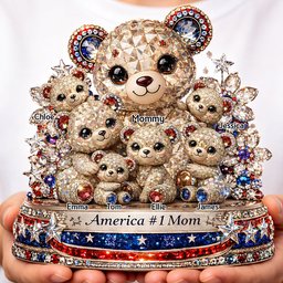 Mother Bear x America 250th Anniversary Acrylic Plaque - Personalized Gifts For Mothers - Photo 2