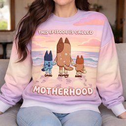 Cute Puppy Mom And Kids Shirt - Personalized Gifts For Mother's Day Shirt - Photo 3