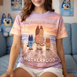 Cute Puppy Mom And Kids Shirt - Personalized Gifts For Mother's Day Shirt - Photo 4