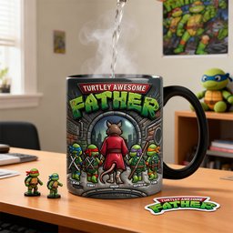 Just Turtley Awesome Magic Ceramic Coffee Mug - Personalized Gifts For Father's Day - Photo 2