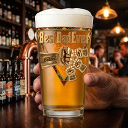 The Black Father Beer Glass - Personalized Gifts For Dad - Photo 1