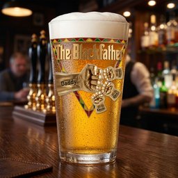 The Black Father Beer Glass - Personalized Gifts For Dad - Photo 2