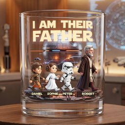 Cosmic Dad and Kids Round Glass - Personalized Gifts For Dad - Photo 2