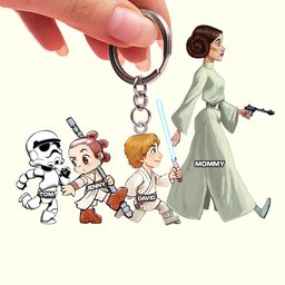 Strong Mom And Kids Acrylic Keychain - Personalized Gifts For Mother's Day - Photo 4