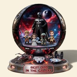 Best Dad In The Cosmic Acrylic Plaque - Personalized Gifts For Dad - Photo 3