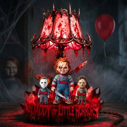 Papa Of Little Horrors Acrylic Light Box Personalized Gifts For Dad - Photo 4