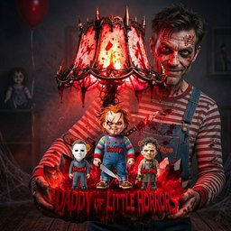 Papa Of Little Horrors Acrylic Light Box Personalized Gifts For Dad - Photo 3