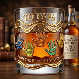 Papa’s Pride Glass Mug Personalized Father's Day Gifts - Photo 2