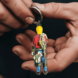 Lineman Keychain - Personalized Gifts For Lineman - Photo 3