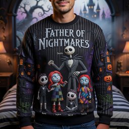 Dad & Little Horrors 3D Shirt - Personalized Gifts For Dads - Photo 1