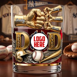Legendary Baseball Dad Whiskey Glass - Personalized Gifts For Dad - Photo 2