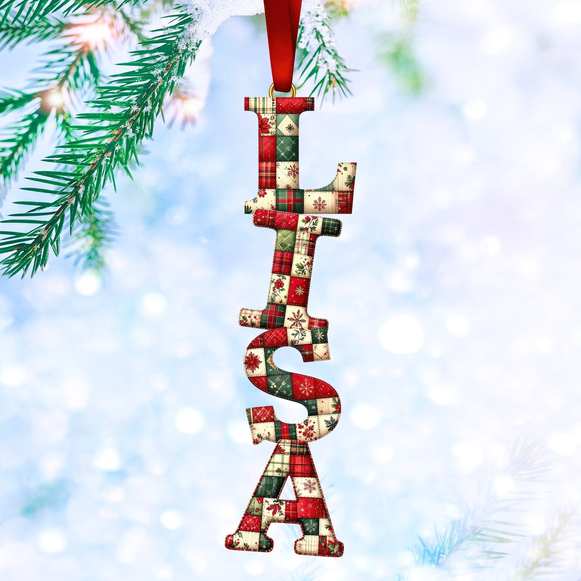 Sewing Alphabet Ornament - Personalized Gift For Christmas Ornament - Photo 1