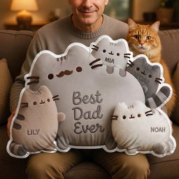 Best Dad Ever Custom Shape Pillow - Personalized Gifts For Dad - Photo 3