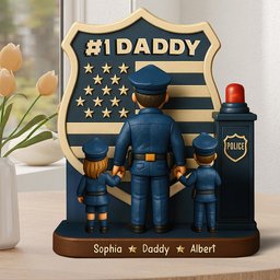 Police Dad Plaque - Personalized Christmas Gifts For Dad - Photo 4