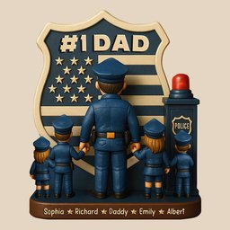 Police Dad Plaque - Personalized Christmas Gifts For Dad - Photo 2