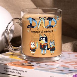 Magic Dog Dad Glass Mug - Personalized Gifts For Dad - Photo 3