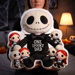 One Spooky Dad Custom Shape Pillow - Personalized Gifts For Dad - Photo 4