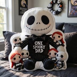 One Spooky Dad Custom Shape Pillow - Personalized Gifts For Dad - Photo 3