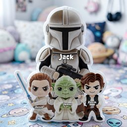 Warrior Dad and Kids Pillow - Personalized Gifts For Dad - Photo 1