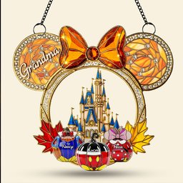 Halloween Grandma Suncatcher Ornament - Personalized Gifts For Grandma - Photo 2