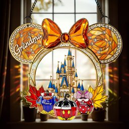 Halloween Grandma Suncatcher Ornament - Personalized Gifts For Grandma - Photo 1