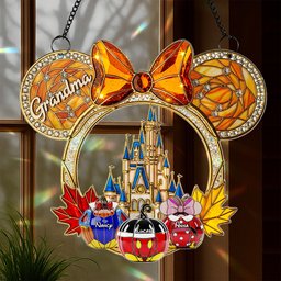 Halloween Grandma Suncatcher Ornament - Personalized Gifts For Grandma - Photo 3