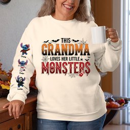 Little Spooky Monster Shirt - Personalized Gifts For Grandma - Photo 1