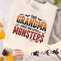 Little Spooky Monster Shirt - Personalized Gifts For Grandma - Photo 2
