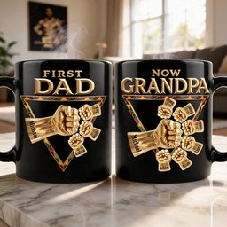 First Dad Now Grandpa Magic Mug - Personalized Gifts For Dads - Photo 2