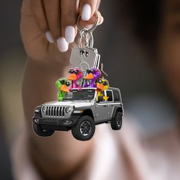 Happy Ducks Keychain - Personalized Gifts For Off-road Lovers - Photo 2