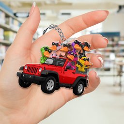 Personalized Gifts For Off-road Lovers Keychain, Happy Ducks - Photo 4