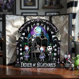 Spooky Dad And Kids Acrylic Plaque - Personalized Gifts For Dads - Photo 3