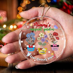 Personalized Christmas Gifts For Mom Ornament, Mom's Magical Garden - Photo 3