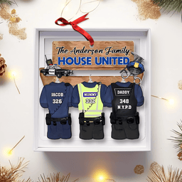 Personalized Gift For Police Family Christmas Ornament - Photo 4