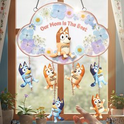 Our Mom Is The Best Suncatcher Ornament - Personalized Gifts For Mother's Day - Photo 2