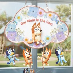 Our Mom Is The Best Suncatcher Ornament - Personalized Gifts For Mother's Day - Photo 1