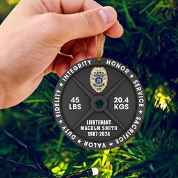 Personalized Gifts For Police Wood Ornament - Photo 2
