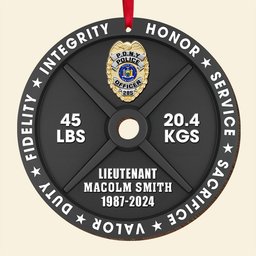 Personalized Gifts For Police Wood Ornament - Photo 4